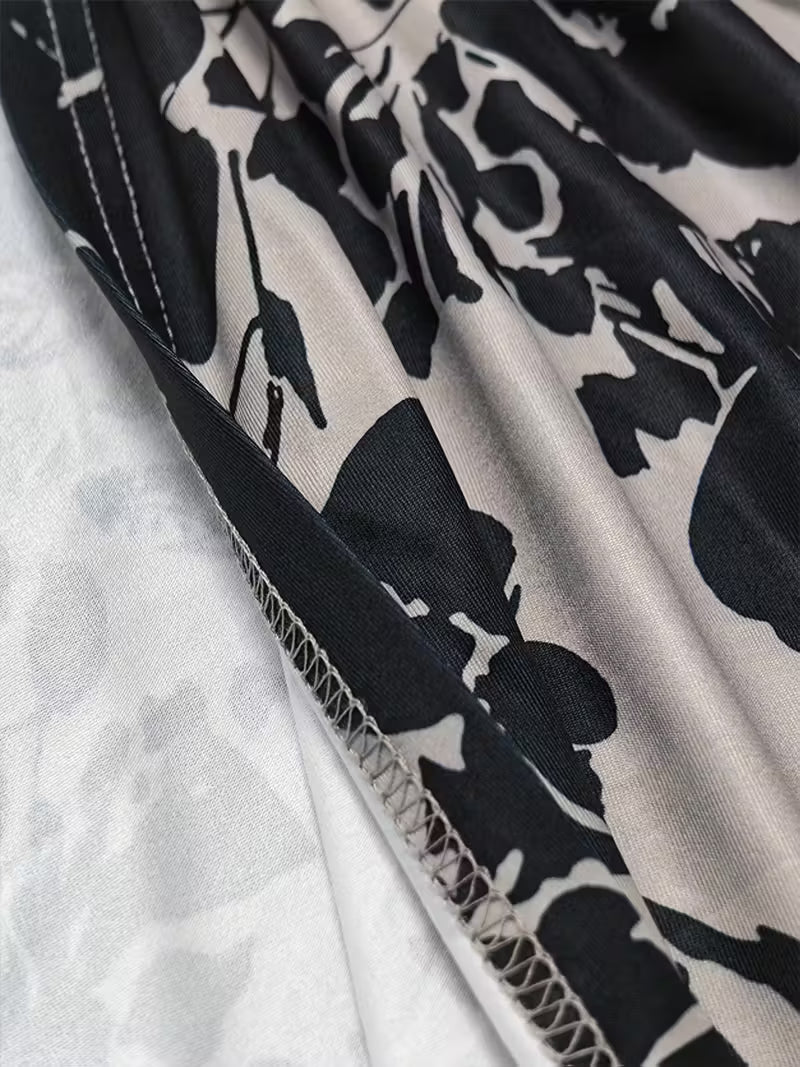 Midnight Bloom Three-Piece Outfit for Women Fancy Co-ord Set