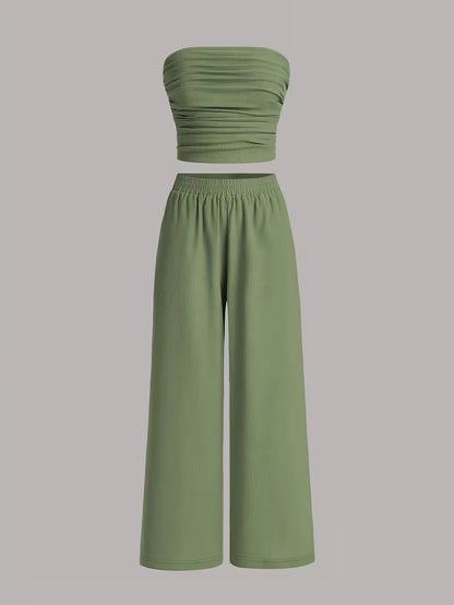 Women's fashionable and casual style set featuring a chiffon shawl and inner strappy printed pants, a daily casual 3pcs set
