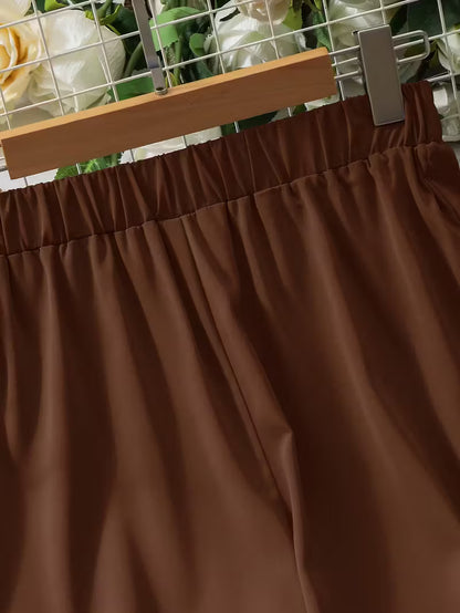 Brown Two-Piece Co-ord Set for Women